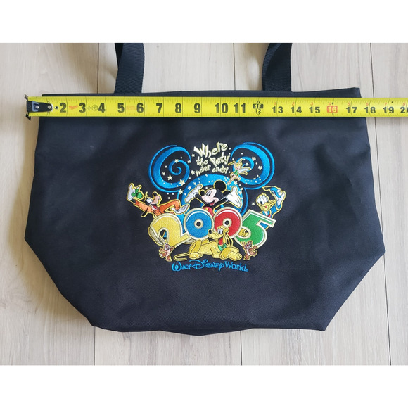 Walt Disney World Tote Bag Black Large 2005 Where the Party Never Ends Rare - Picture 6 of 9